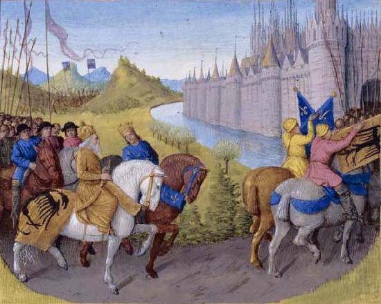 Arrival of the crusaders at Constantinople, Jean Fouquet